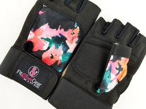 Painted Floral - Workout Gloves